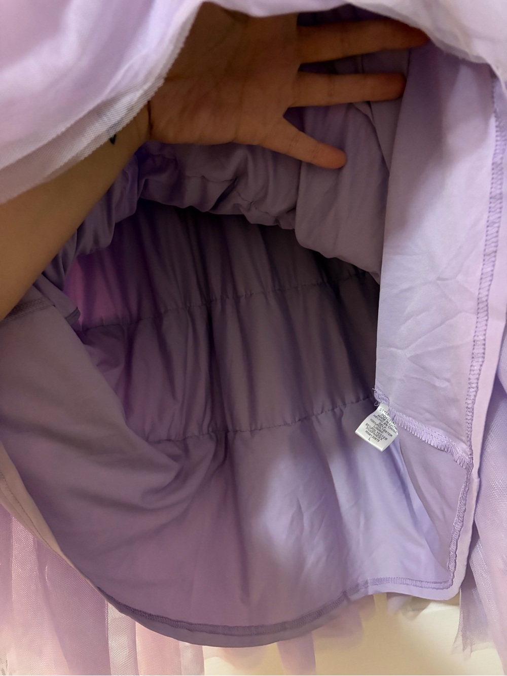 NWT Entro Ruffled Tulle V-Neck Tiered Mini Dress in Lavender - Picture 8 of 9